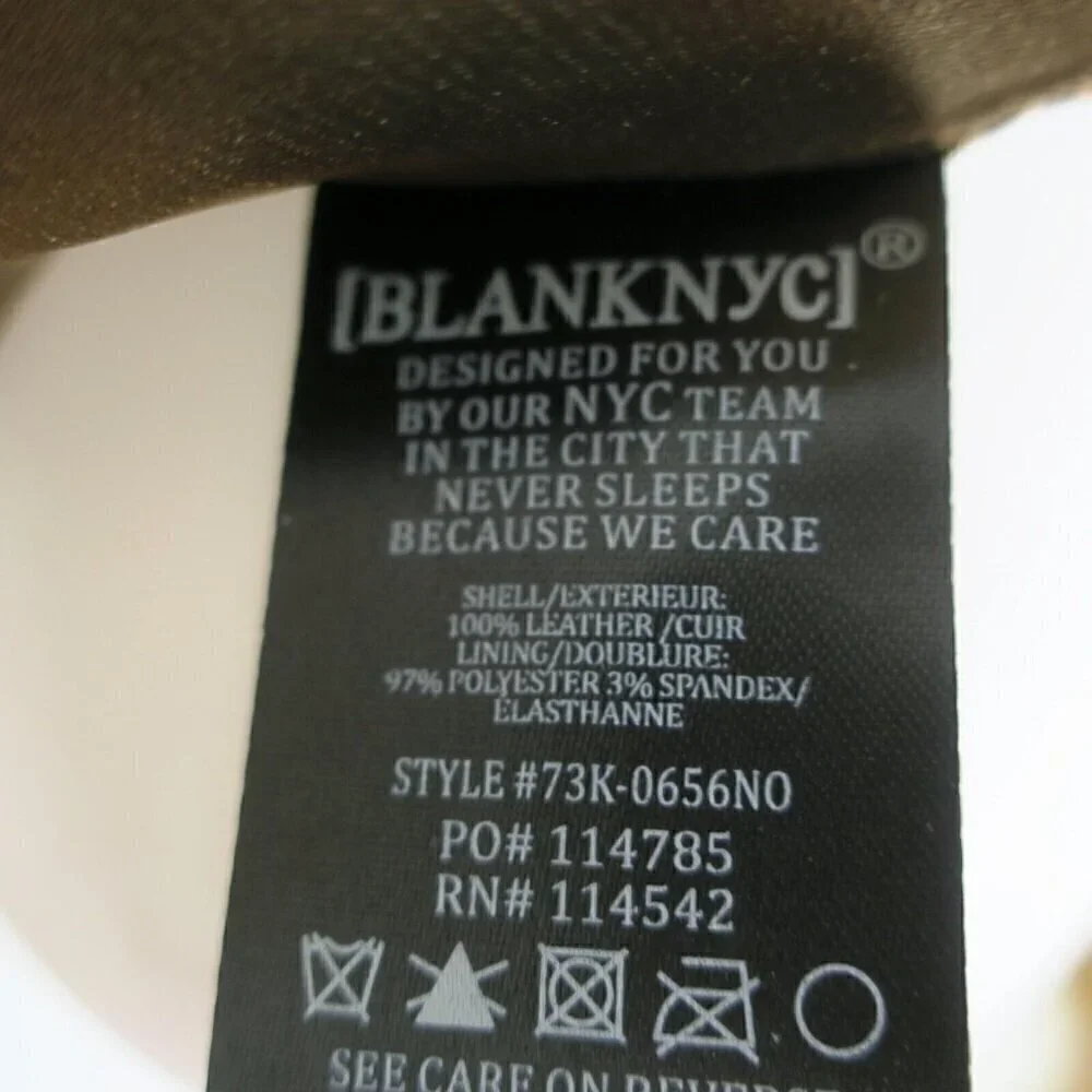 Blanknyc Blank NYC Leather Suede Skirt Brown Side Zip Mini Moto Women's 31 - Picture 4 of 4